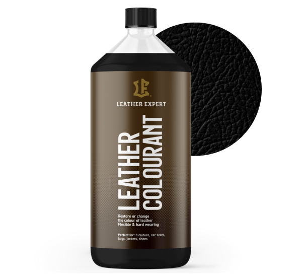 Фарба для натуральної та штучної шкіри | Leather Expert Colourant | На розлив 1 л | 001 Black