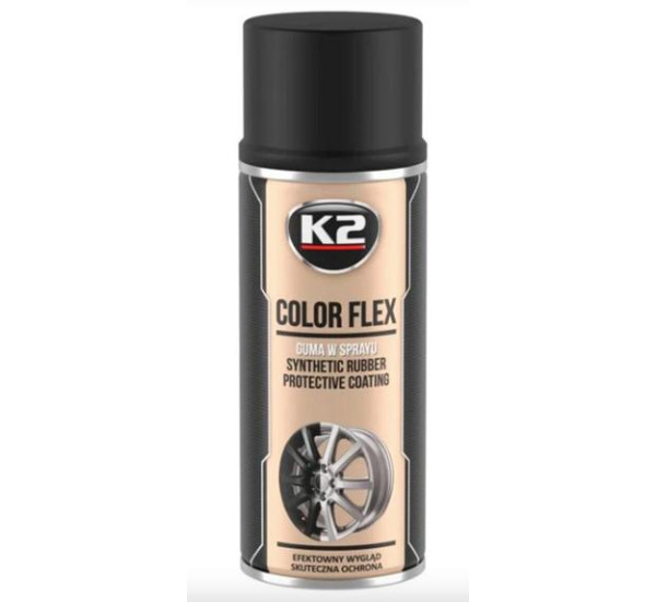 Жидкая резина | K2 Color Flex | Аэрозоль 400 мл - Черный мат