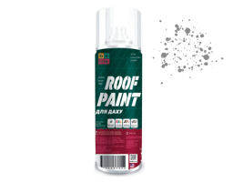 Фарба (емаль) акрилова для даху та профнастилу BeLife Roof Paint, 400 мл Аерозоль Сірий (RAL 7004)