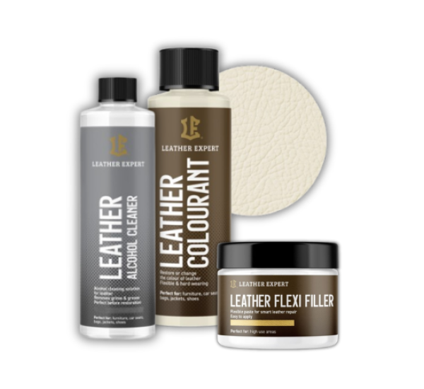 Набір для легкої реставрації шкіряного салону | Leather Expert | Комплект | 102 Light Cream