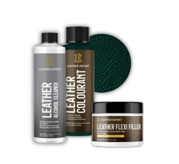 Набір для легкої реставрації шкіряного салону | Leather Expert | Комплект | 603 Forest Green