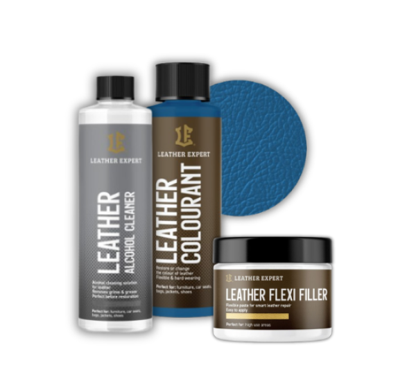 Набір для легкої реставрації шкіряного салону | Leather Expert | Комплект | 701 Heaven Blue