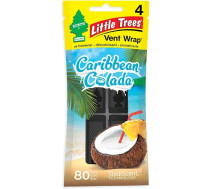 Ароматизаторы-клипсы для дефлектора | Little Trees Caribbean Colada | 4 шт - Карибская пина колада