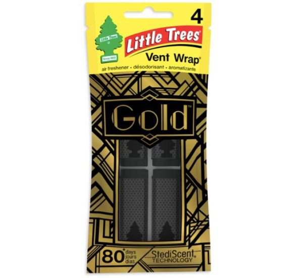 Ароматизатори-кліпси для дефлектора | Little Trees Gold | 4 шт — Золото