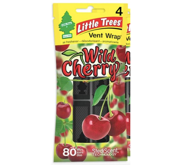 Ароматизатори-кліпси для дефлектора | Little Trees Wild Cherry | 4 шт — Вишня