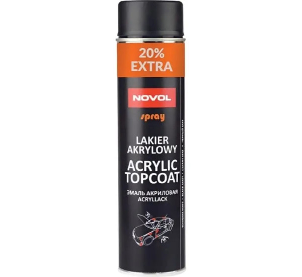 Краска акриловая | Novol Spray Extra | Аэрозоль 600 мл &mdash; Черный мат