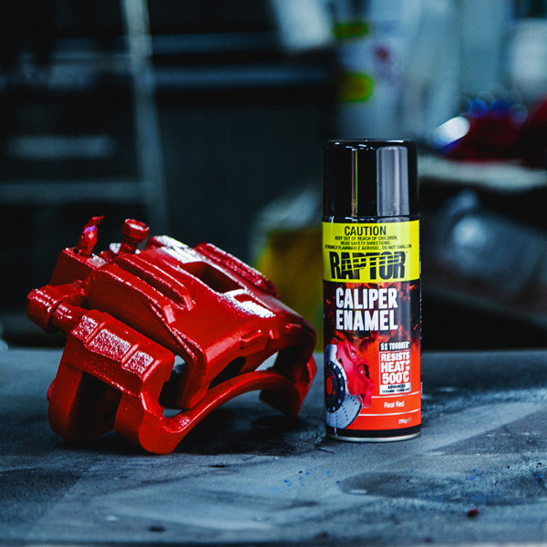 Эмаль для тормозных суппортов RAPTOR Caliper Enamel - аэрозоль 365 мл, черный полумат