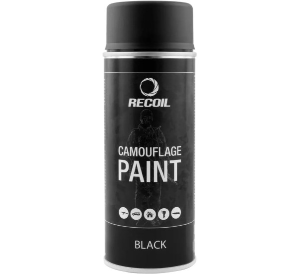 Фарба камуфляжна | Recoil Camouflage Paint | Аерозоль 400 мл — Чорний