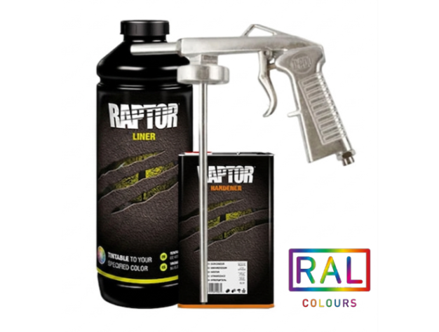 Защитное покрытие повышенной прочности + антипрокол добавка | RAPTOR King of Tough | 1 л — Под цвет