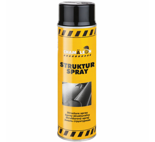 Фарба для пластику структурна | Chamaeleon Struktur Spray | Аерозоль 500 мл — Чорний