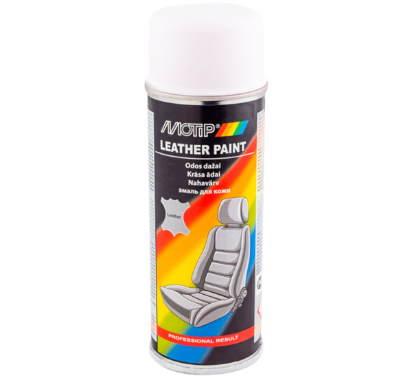 Краска для кожи | Motip Leather Paint | Аэрозоль 200 мл &mdash; RAL 9010 Белый