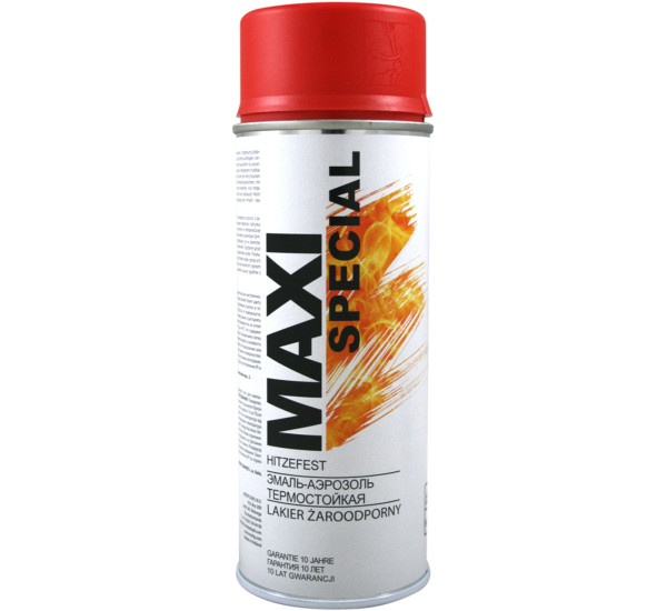 Краска термостойкая | Maxi Color Maxi Special 300 &deg;C | Аэрозоль 400 мл &mdash; Красный