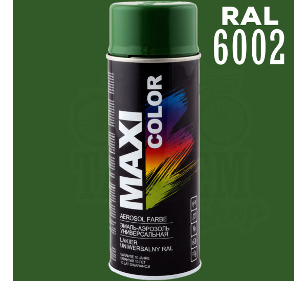 Краска универсальная | Maxi Color | Аэрозоль 400 мл &mdash; RAL 6002 Листовой зеленый