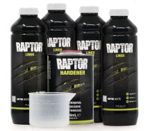 Противоударное покрытие повышенной прочности | RAPTOR King of Tough | Комплект 4 л &mdash; Белый