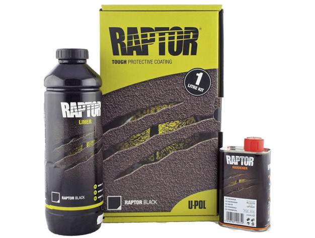 Защитное покрытие повышенной прочности + антипригарное добавка | RAPTOR King of Tough | 1 л — Черный