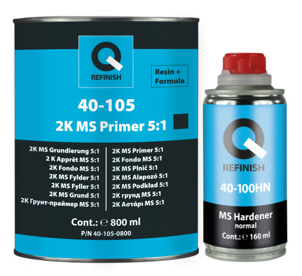 Грунт-наполнитель акриловый | Q-Refinish 40-105 | Комплект 960 мл &mdash; Черный