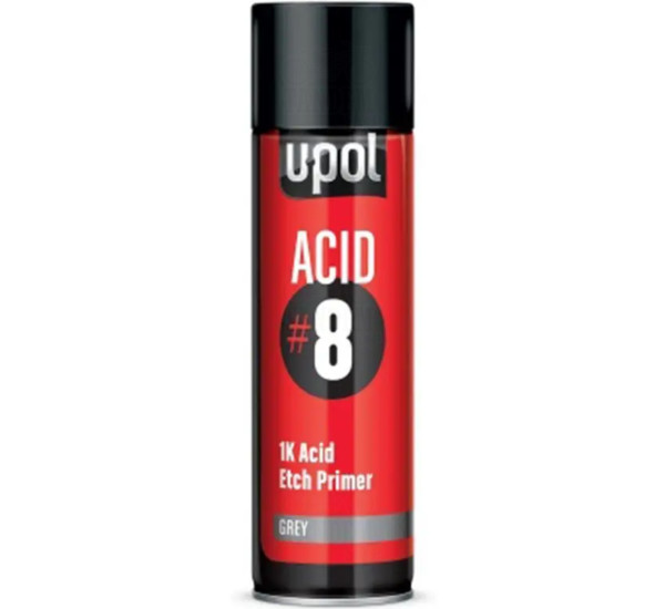 Основной кислоты для металла | U-Pol Acid #8 | Аэрозоль 450 мл &mdash; Серый