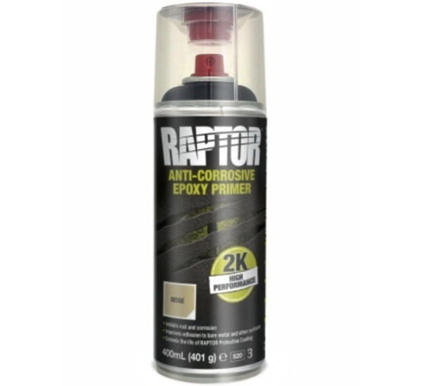 Грунт эпоксидный | RAPTOR Epoxy Primer | Аэрозоль 400 мл &mdash; Бежевый