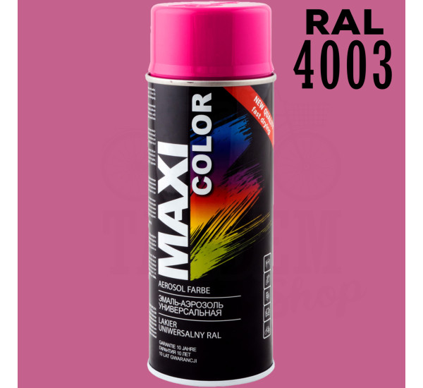 Краска универсальная | Maxi Color | Аэрозоль 400 мл &mdash; RAL 4003 Шиповниково-фиолетовый