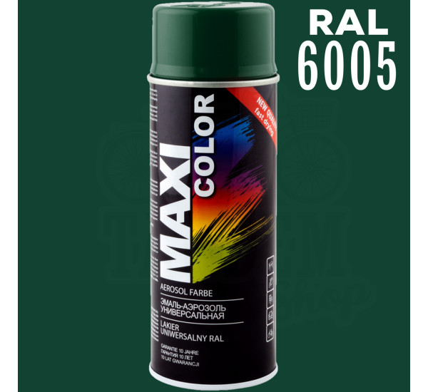 Краска универсальная | Maxi Color | Аэрозоль 400 мл &mdash; RAL 6005 Зеленый мох
