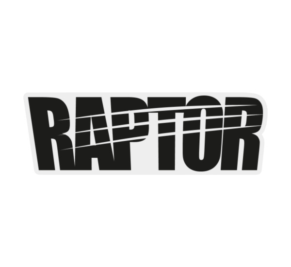 Наклейка на стекло и кузов | RAPTOR Classic | 100 x 31 мм &mdash; Черный