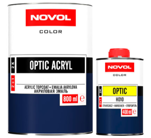 Автоэмаль акриловая | Novol Optic Acryl | Комплект 1,2 л &mdash; Volkswagen LB9A Candy White
