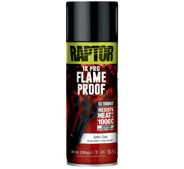 Лак повышенной прочности огнестойкий | RAPTOR Flameproof | Аэрозоль 361 мл