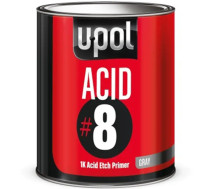 Грунт кислотный для металла | U-Pol Acid #8 | Банка 1 л &mdash; Серый