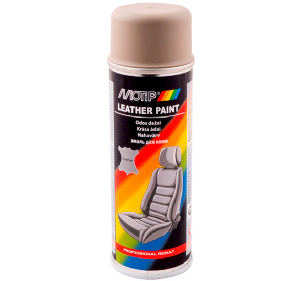 Краска для кожи | Motip Leather Paint | Аэрозоль 200 мл &mdash; Бежево-коричневый