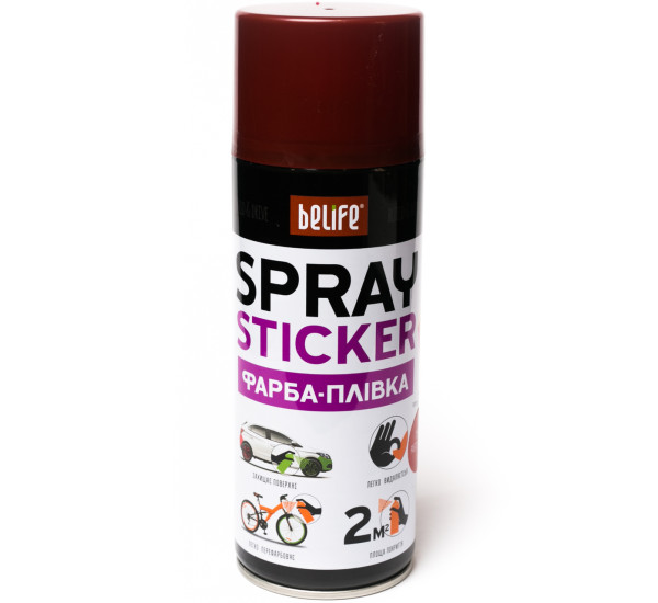 Жидкая резина с эффектом металлик | BeLife Spray Sticker | Аэрозоль 400 мл - Красный