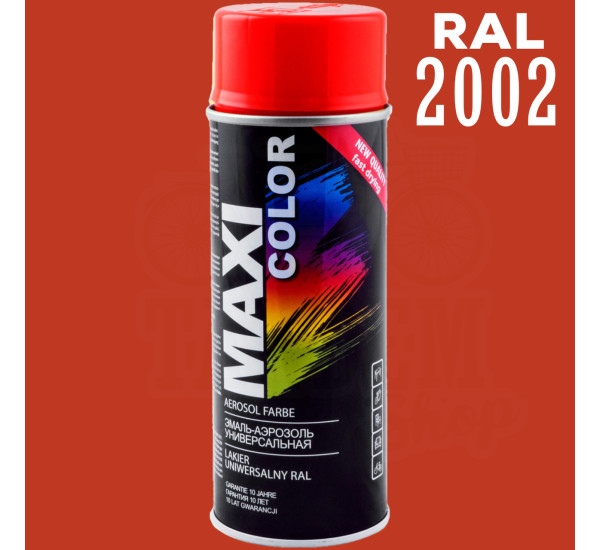 Профессиональная универсальная краска | Maxi Color | Аэрозоль 400 мл &mdash; RAL 2002 Карминово-красный