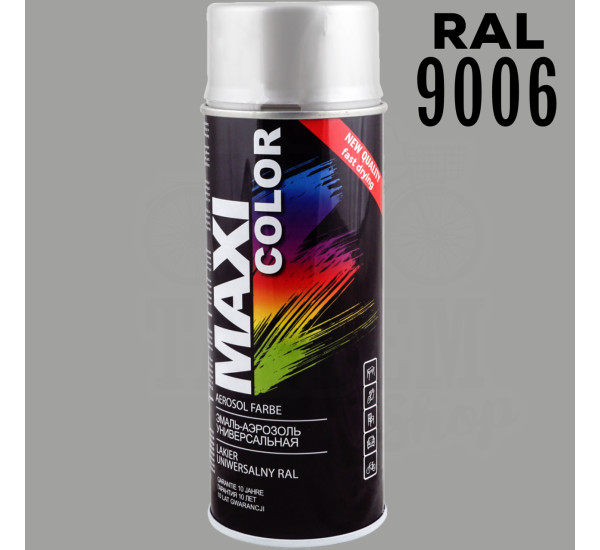 Краска универсальная | Maxi Color | Аэрозоль 400 мл &mdash; RAL 9006 Алюминиево-белый
