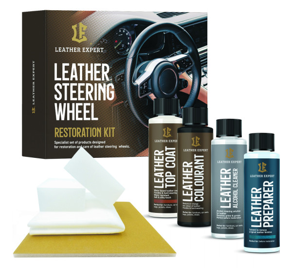 Набір для реставрації та догляду шкіри керма | Leather Expert SW Restoration Kit | Чорний