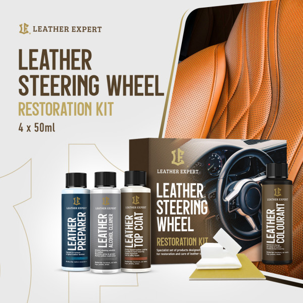 Набір для реставрації та догляду шкіри керма | Leather Expert SW Restoration Kit | Чорний