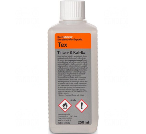 Засіб для видалення плям з текстилю та шкіри | KochChemie Tinten & Kuli-Ex (Tex) | Пляшка 250 мл