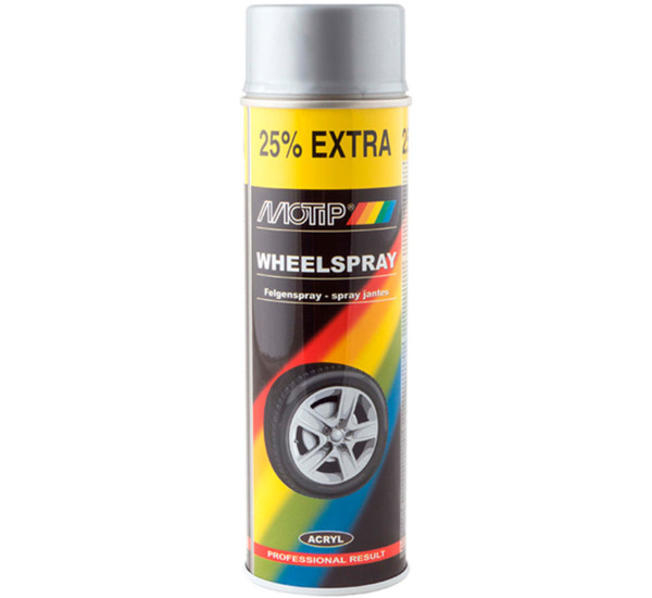 Краска для дисков | Motip Wheelspray | Аэрозоль 500 мл &mdash; Серебристый