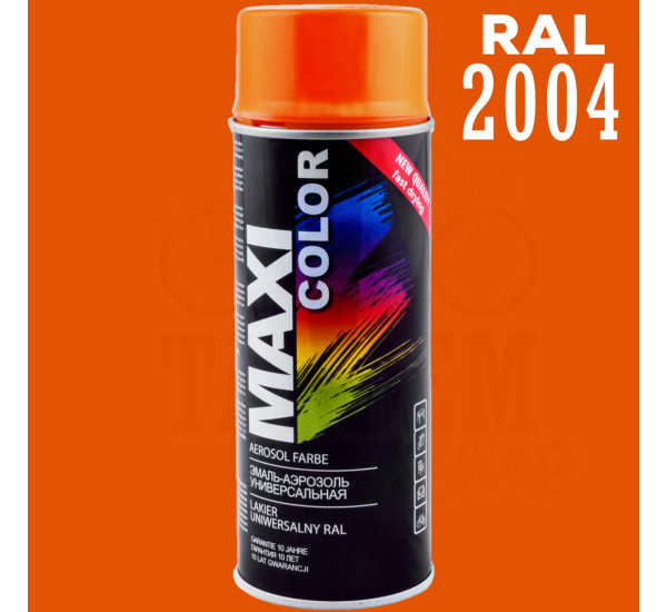 Краска универсальная | Maxi Color | Аэрозоль 400 мл &mdash; RAL 2004 Оранжевый