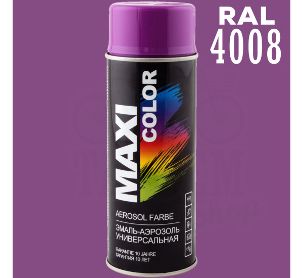 Краска универсальная | Maxi Color | Аэрозоль 400 мл &mdash; RAL 4008 Сигнальный фиолетовый