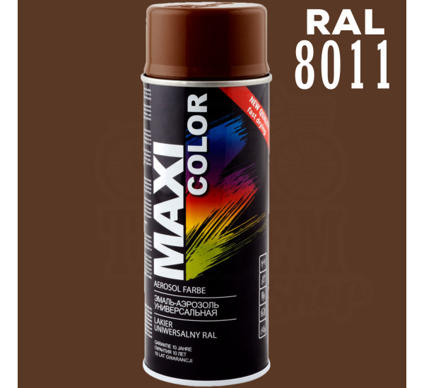 Краска универсальная | Maxi Color | Аэрозоль 400 мл &mdash; RAL 8011 Орехово-коричневый