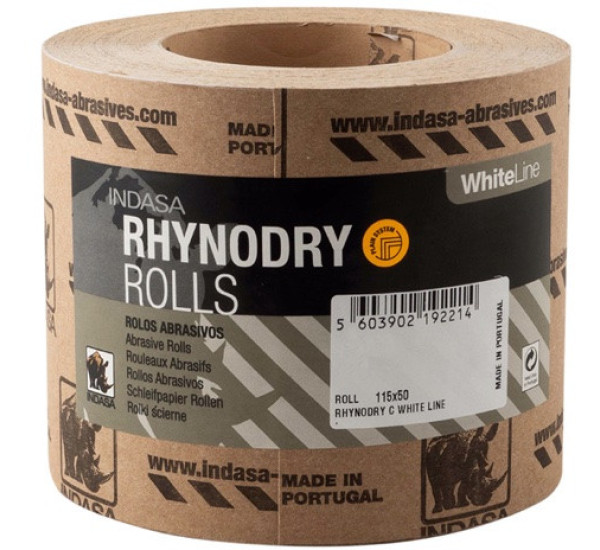 Шлифовальная бумага | Indasa Rhynalox White Line | 115 мм x 1 м &mdash; P220