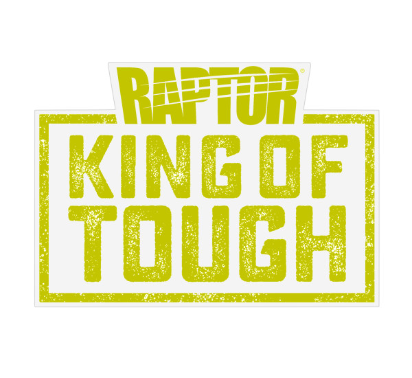 Наклейка на стекло и кузов | RAPTOR King of Tough | 125 x 90 мм &mdash; Зеленый