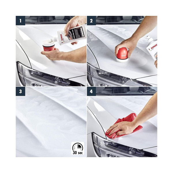 Полироль для кузова обогащающий цвет | Sonax Polish & Wax Color Nano Pro | Бутылка 250 мл &mdash; Белый