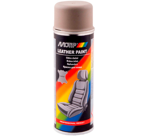 Краска для кожи | Motip Leather Paint | Аэрозоль 200 мл &mdash; Бежево-серый