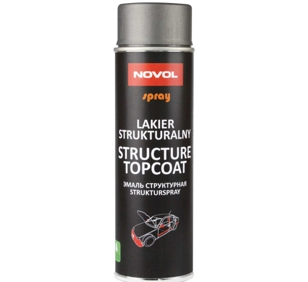 Краска для пластика структурная | Novol Spray | Аэрозоль 500 мл &mdash; Антрацит