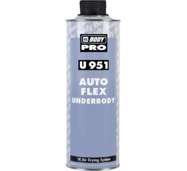 Антигравийное покрытие | BODY 951 Auto Flex | Под краскопульт 1 л &mdash; Черный