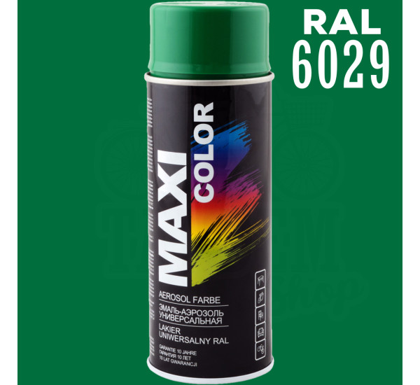 Краска универсальная | Maxi Color | Аэрозоль 400 мл &mdash; RAL 6029 Мято-зеленый