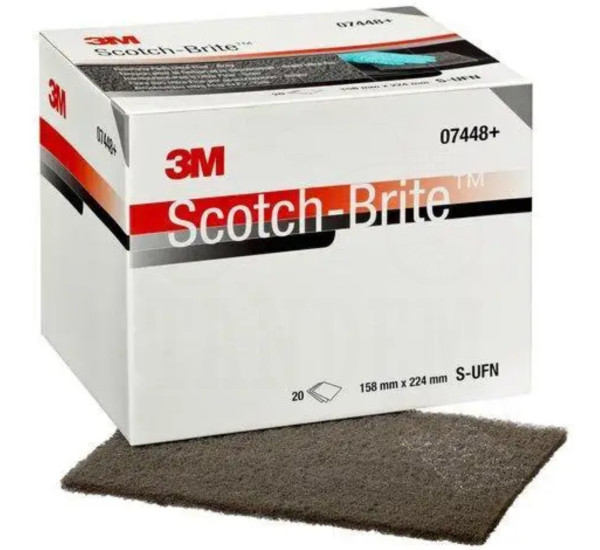 Матувальний лист (скотч-брайт) | 3M Scotch-Brite S-UFN | 158 x 224 мм | P500/600 Сірий