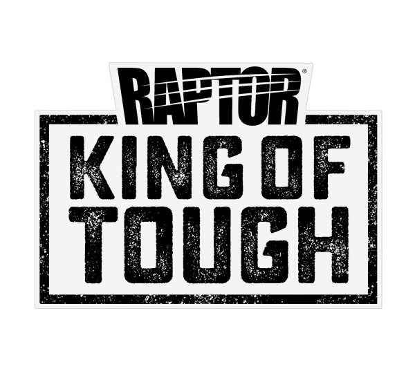 Наклейка на стекло и кузов | RAPTOR King of Tough | 125 x 90 мм &mdash; Черный