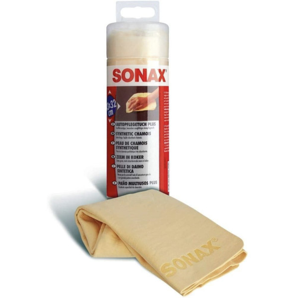 Салфетка из синтетической замши в тубе | Sonax Autopflegetuch Plus | 43 x 32 см
