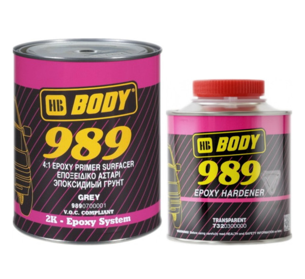 Грунт эпоксидный | BODY 989 | Комплект 1,25 л &mdash; Серый